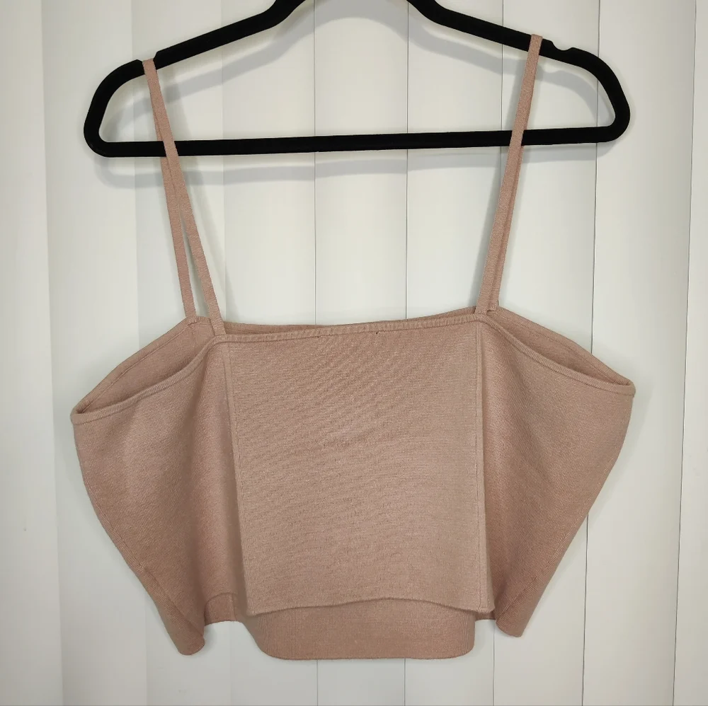 NWT Express spaghetti strap sweater knit crop top XL - Picture 2 of 3